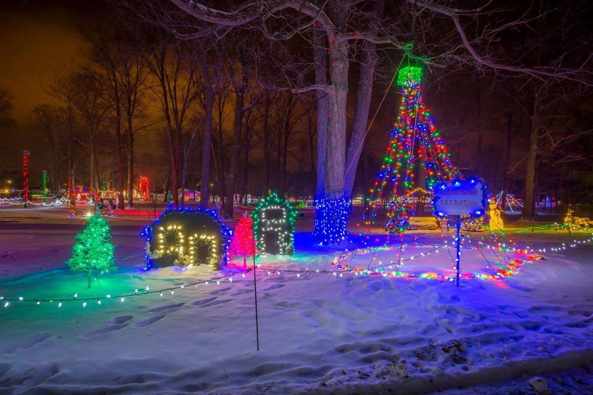 Coldwell Banker Santas Village lights display at Fantasy of Lights
