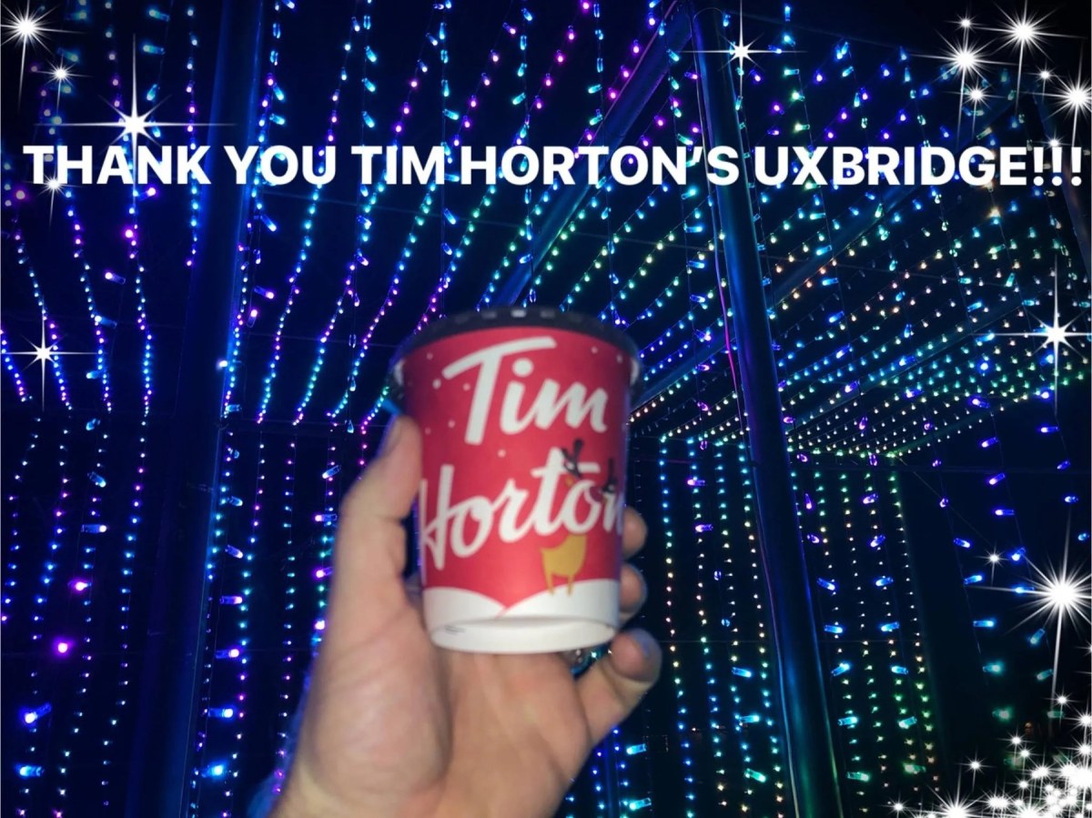 Thank you tim hortons